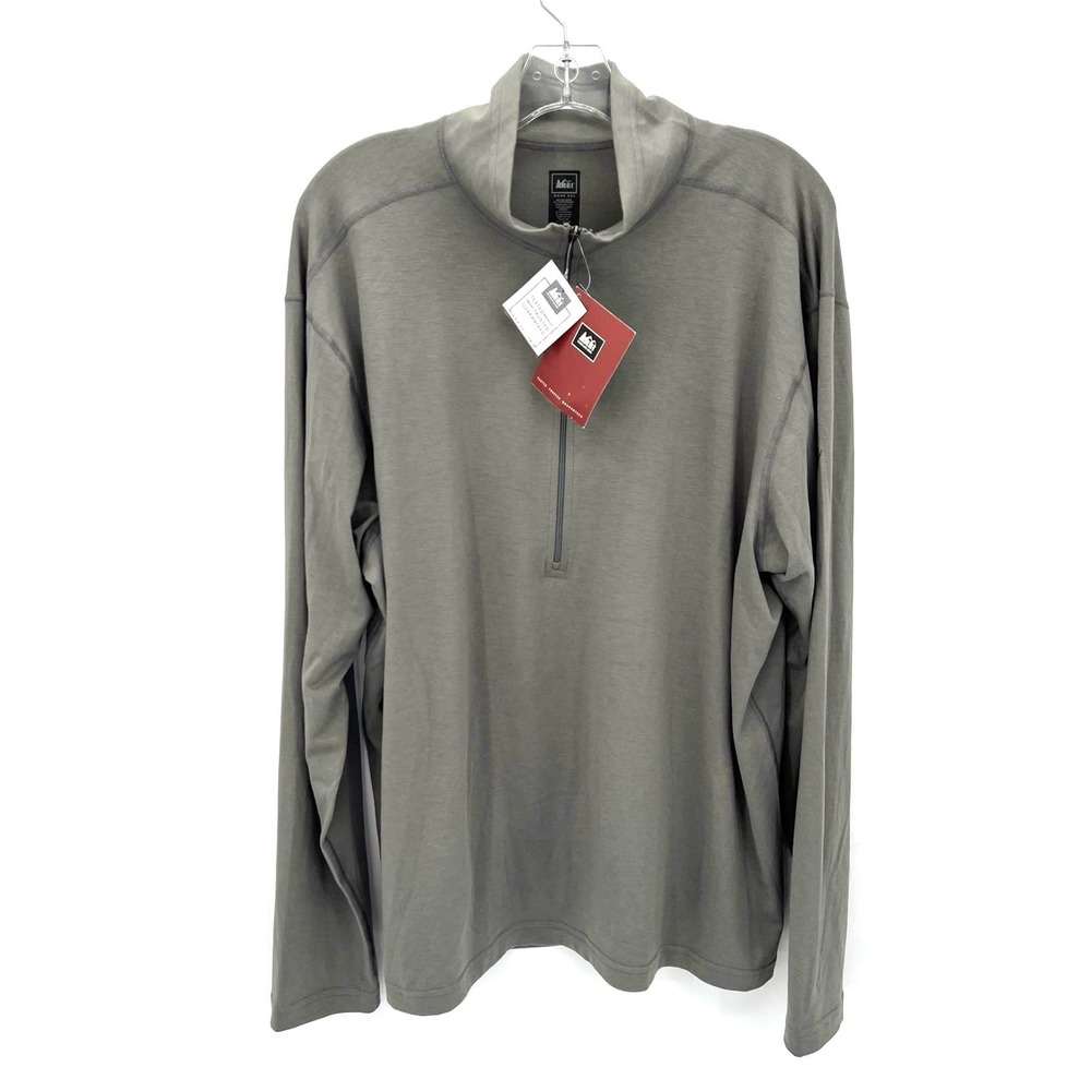 REI men’s midweigh MTS underlayer quarter zip henley top